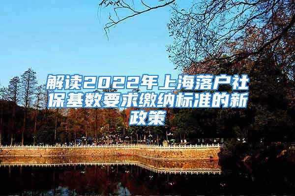 解讀2022年上海落戶社?；鶖?shù)要求繳納標(biāo)準(zhǔn)的新政策