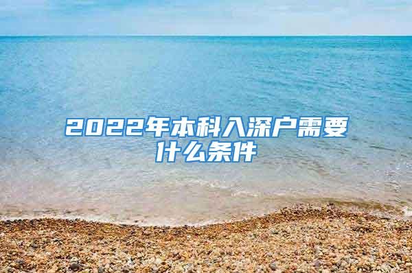 2022年本科入深戶(hù)需要什么條件