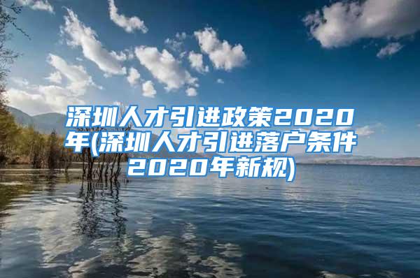 深圳人才引進(jìn)政策2020年(深圳人才引進(jìn)落戶條件2020年新規(guī))