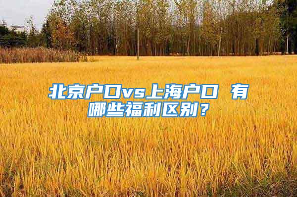 北京戶口vs上海戶口 有哪些福利區(qū)別？