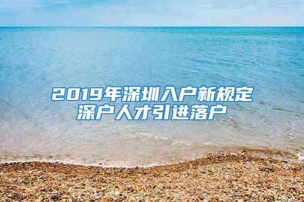 2019年深圳入戶新規(guī)定深戶人才引進(jìn)落戶