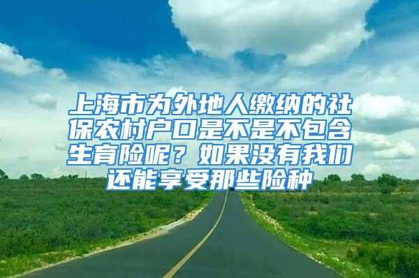 上海市為外地人繳納的社保農(nóng)村戶口是不是不包含生育險(xiǎn)呢？如果沒有我們還能享受那些險(xiǎn)種