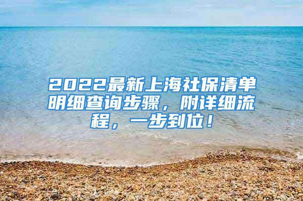 2022最新上海社保清單明細(xì)查詢步驟，附詳細(xì)流程，一步到位！