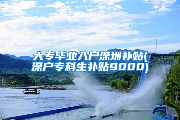 大專畢業(yè)入戶深圳補(bǔ)貼(深戶?？粕a(bǔ)貼9000)