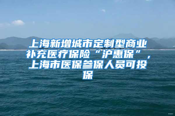 上海新增城市定制型商業(yè)補充醫(yī)療保險“滬惠保”，上海市醫(yī)保參保人員可投保