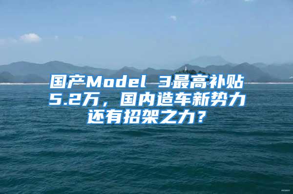 國產(chǎn)Model 3最高補(bǔ)貼5.2萬，國內(nèi)造車新勢力還有招架之力？