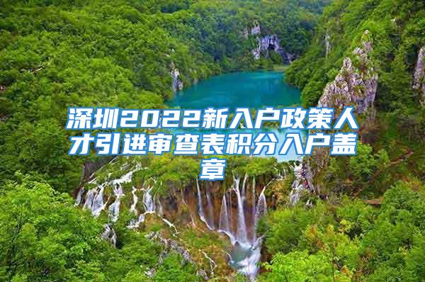 深圳2022新入戶政策人才引進審查表積分入戶蓋章