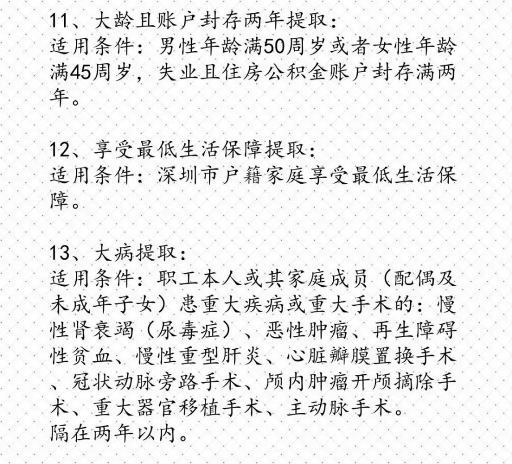 深圳住房公積金有哪些用途？提取公積金的13種情況是什么？看完你就明白啦