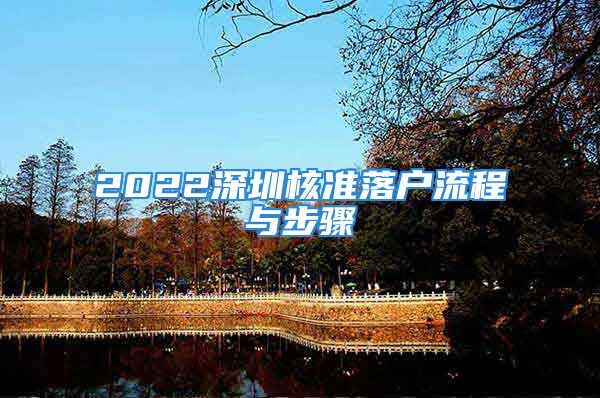 2022深圳核準落戶流程與步驟