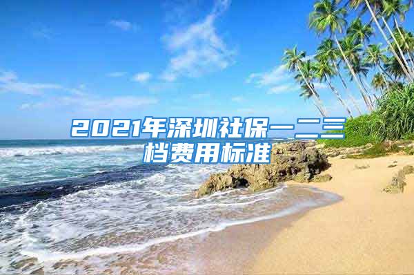 2021年深圳社保一二三檔費用標準