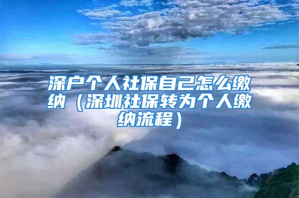 深戶個(gè)人社保自己怎么繳納（深圳社保轉(zhuǎn)為個(gè)人繳納流程）