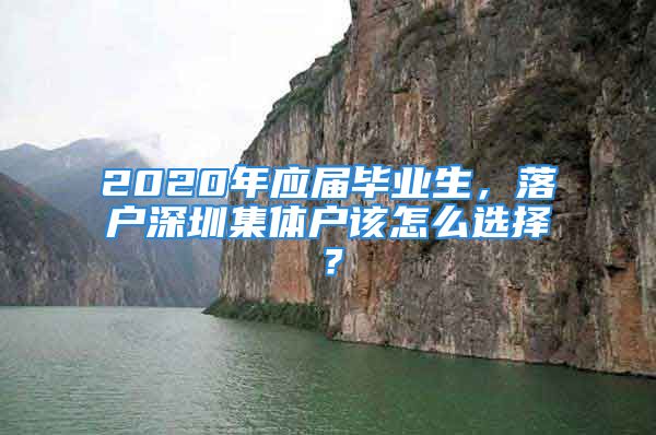 2020年應(yīng)屆畢業(yè)生，落戶(hù)深圳集體戶(hù)該怎么選擇？