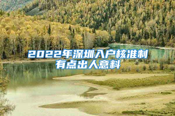 2022年深圳入戶核準制有點出人意料