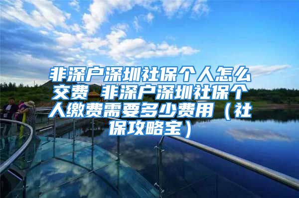 非深戶深圳社保個人怎么交費 非深戶深圳社保個人繳費需要多少費用（社保攻略寶）