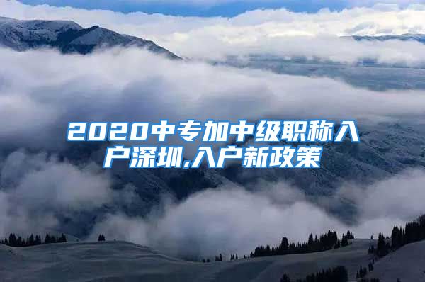 2020中專加中級(jí)職稱入戶深圳,入戶新政策