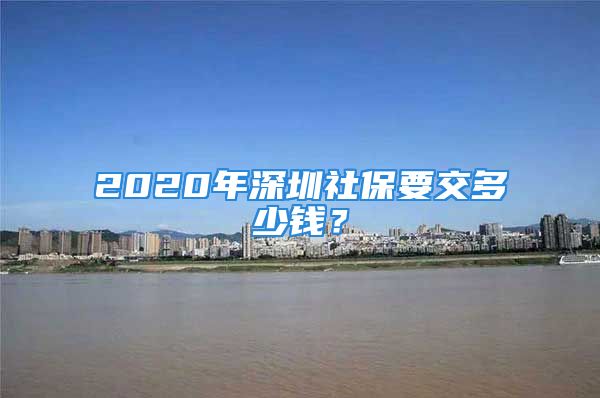 2020年深圳社保要交多少錢？