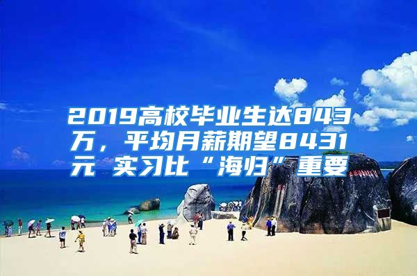 2019高校畢業(yè)生達843萬，平均月薪期望8431元 實習比“海歸”重要