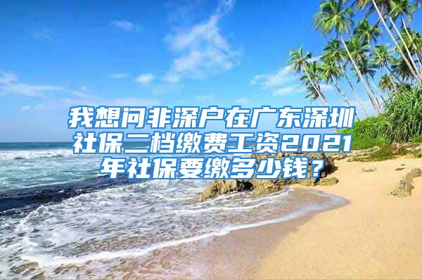 我想問非深戶在廣東深圳社保二檔繳費(fèi)工資2021年社保要繳多少錢？