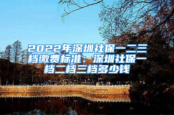 2022年深圳社保一二三檔繳費(fèi)標(biāo)準(zhǔn)：深圳社保一檔二檔三檔多少錢