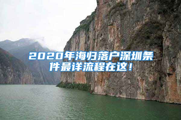 2020年海歸落戶深圳條件最詳流程在這！