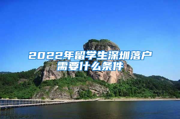 2022年留學生深圳落戶需要什么條件