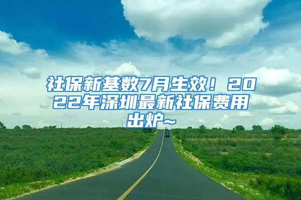 社保新基數(shù)7月生效！2022年深圳最新社保費(fèi)用出爐~