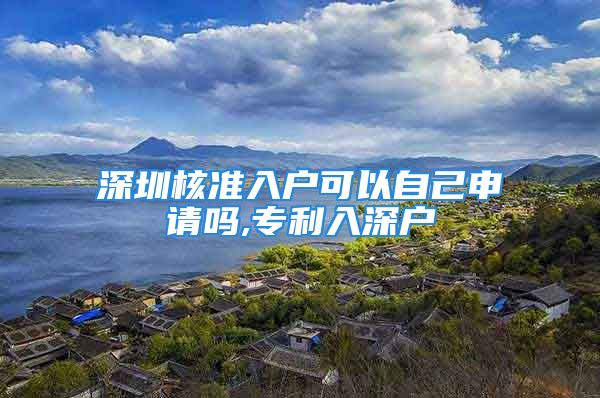 深圳核準(zhǔn)入戶可以自己申請嗎,專利入深戶