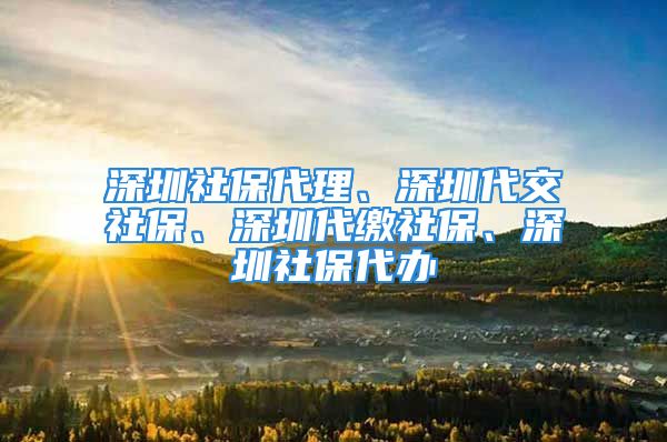 深圳社保代理、深圳代交社保、深圳代繳社保、深圳社保代辦