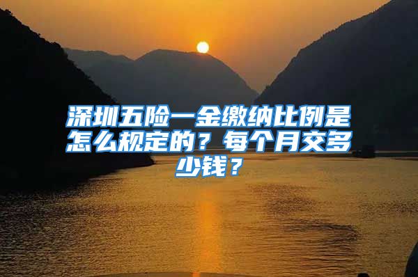 深圳五險一金繳納比例是怎么規(guī)定的？每個月交多少錢？