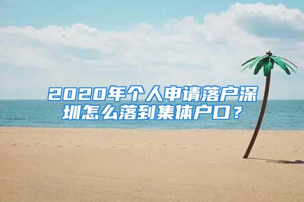 2020年個(gè)人申請(qǐng)落戶(hù)深圳怎么落到集體戶(hù)口？