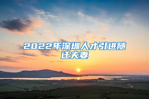 2022年深圳人才引進(jìn)隨遷夫妻