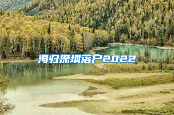 海歸深圳落戶2022