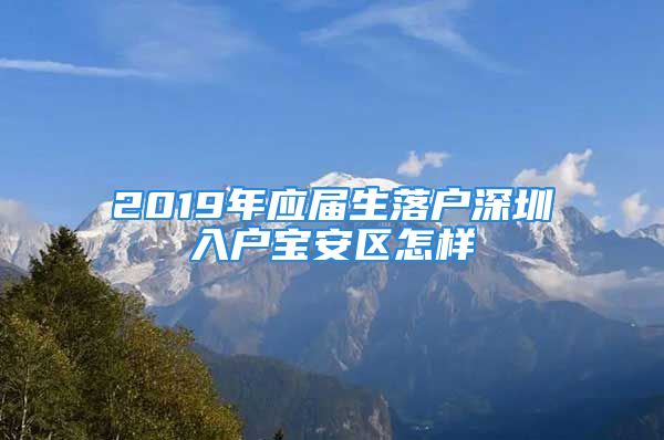 2019年應(yīng)屆生落戶深圳入戶寶安區(qū)怎樣