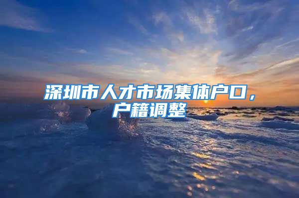 深圳市人才市場集體戶口，戶籍調整