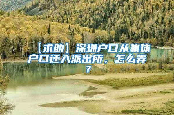 【求助】深圳戶口從集體戶口遷入派出所，怎么弄？