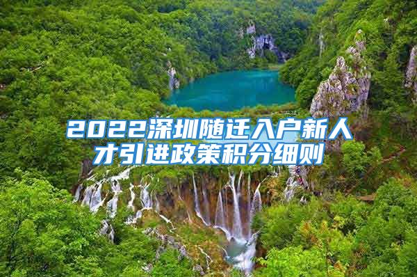 2022深圳隨遷入戶新人才引進(jìn)政策積分細(xì)則