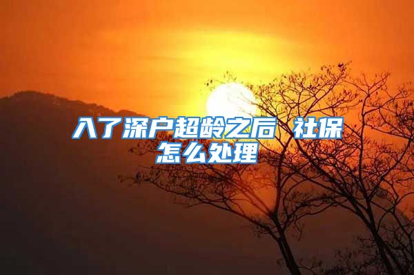 入了深戶超齡之后 社保怎么處理