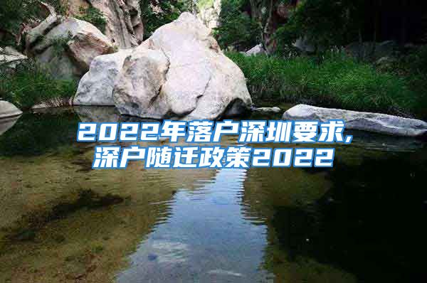 2022年落戶深圳要求,深戶隨遷政策2022