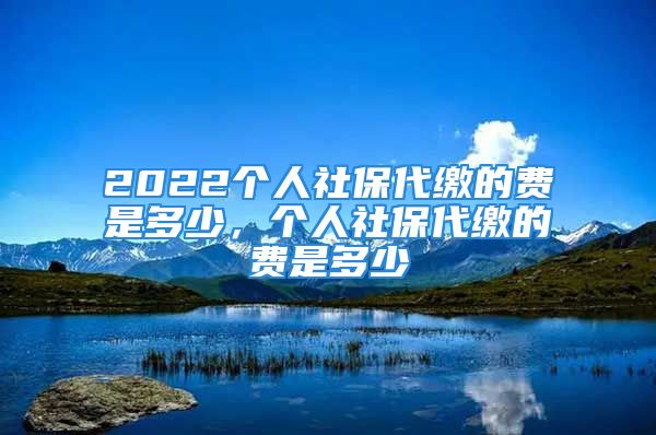 2022個(gè)人社保代繳的費(fèi)是多少，個(gè)人社保代繳的費(fèi)是多少