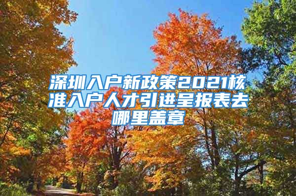 深圳入戶新政策2021核準入戶人才引進呈報表去哪里蓋章