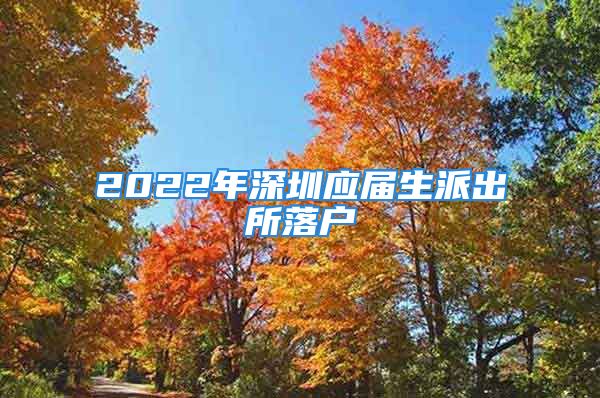 2022年深圳應(yīng)屆生派出所落戶