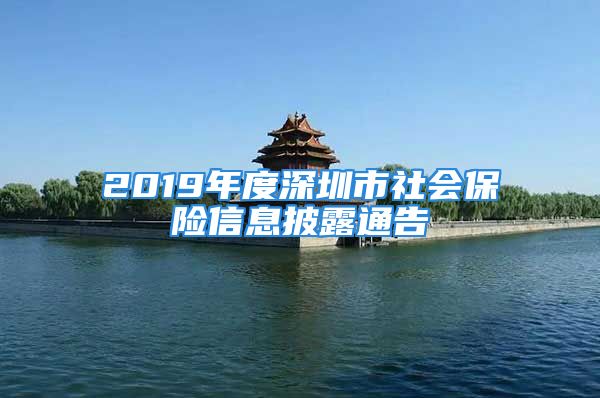 2019年度深圳市社會保險(xiǎn)信息披露通告