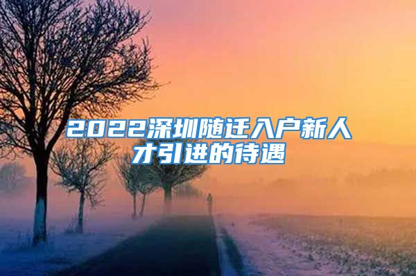 2022深圳隨遷入戶新人才引進的待遇