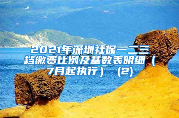 2021年深圳社保一二三檔繳費(fèi)比例及基數(shù)表明細(xì)（7月起執(zhí)行） (2)