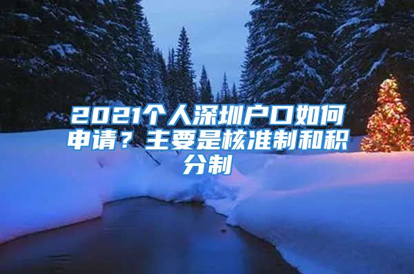 2021個人深圳戶口如何申請？主要是核準制和積分制