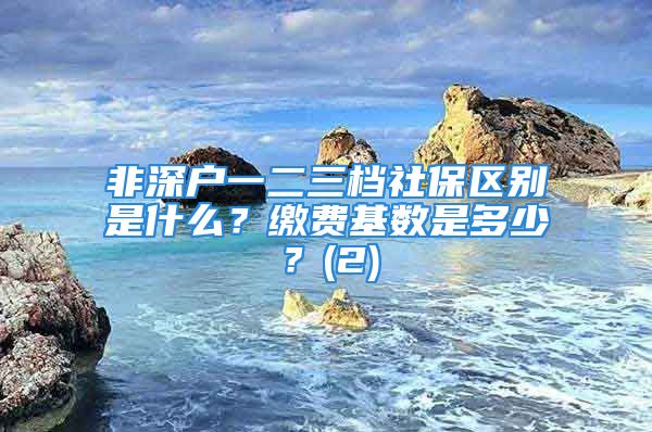 非深戶一二三檔社保區(qū)別是什么？繳費基數(shù)是多少？(2)