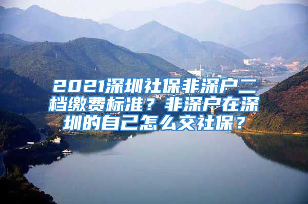 2021深圳社保非深戶二檔繳費標準？非深戶在深圳的自己怎么交社保？