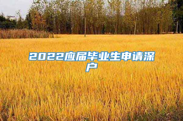 2022應屆畢業(yè)生申請深戶