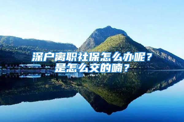 深戶(hù)離職社保怎么辦呢？是怎么交的喃？