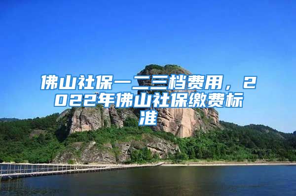 佛山社保一二三檔費用，2022年佛山社保繳費標(biāo)準(zhǔn)